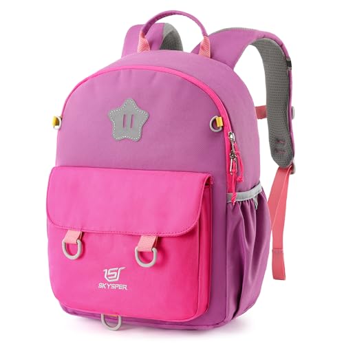 SKYSPER Kids Small Backpack Toddler Travel Backpack with Safety Anti-lost Leash Preschool Daypack for Boys Girls