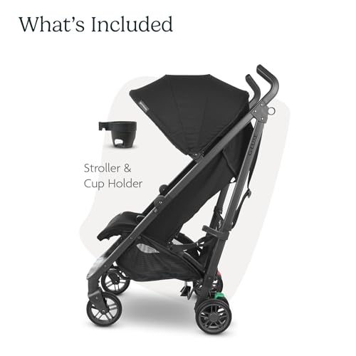 UPPAbaby G-Luxe Umbrella Stroller/Lightweight Design for Easy Travel/One-Step Fold + Recline/XL Basket + Canopy/Cup Holder Included/Jake (Charcoal/Carbon) - Image 2