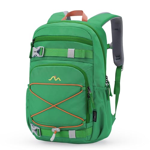 MOUNTAINTOP Kids Backpack for Boys Girls Elementary Kindergarten School Bag Lightweight Children Daypack Green