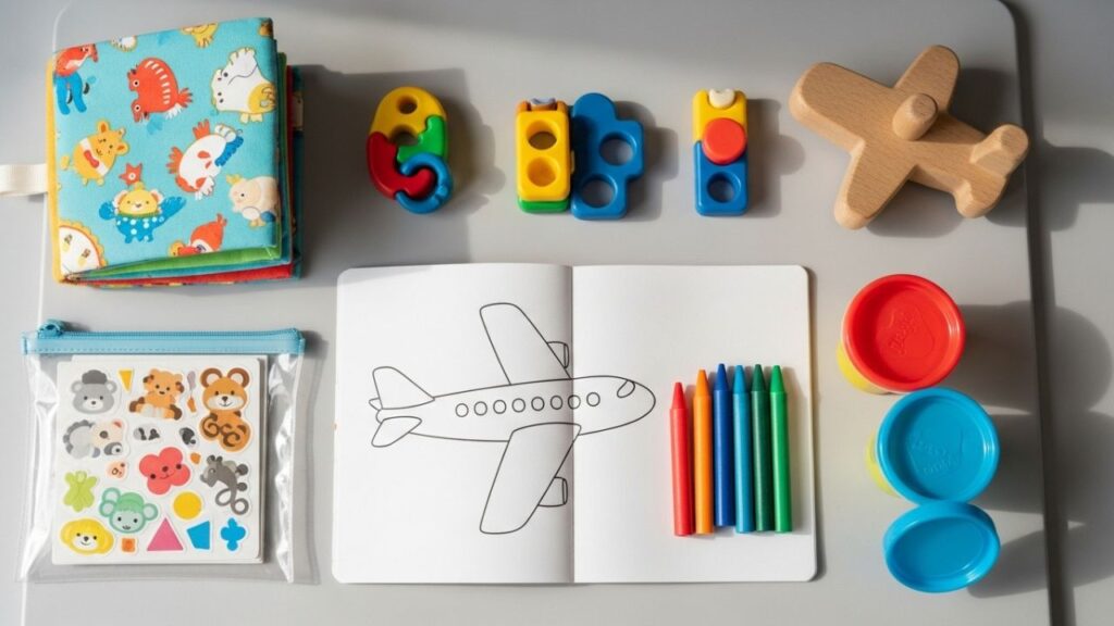 Screen-free toddler airplane activities