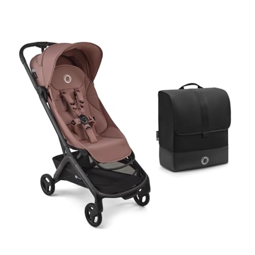 Bugaboo Butterfly 2 Travel Stroller with Transport Bag – Ultra-Compact Stroller Airplane-Friendly, Lightweight & Travel-Ready Dusty Pink