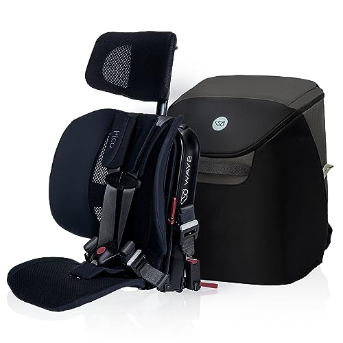 WAYB Pico Travel Car Seat with Premium Carrying Bag- Lightweight, Portable, Foldable - Perfect for Airplanes, Rideshares, and Road Trips - Forward Facing for Kids 22-50 lbs. and 30-45