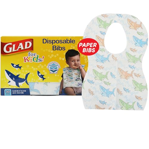 Glad Shark Disposable Bibs for Toddlers