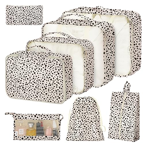 Leopard 8-Piece Travel Packing Cubes