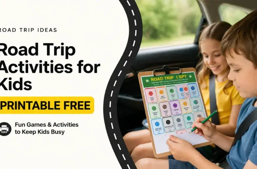 Road Trip Activities for Kids Printable Free
