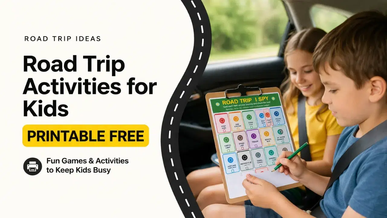 Road Trip Activities for Kids Printable Free
