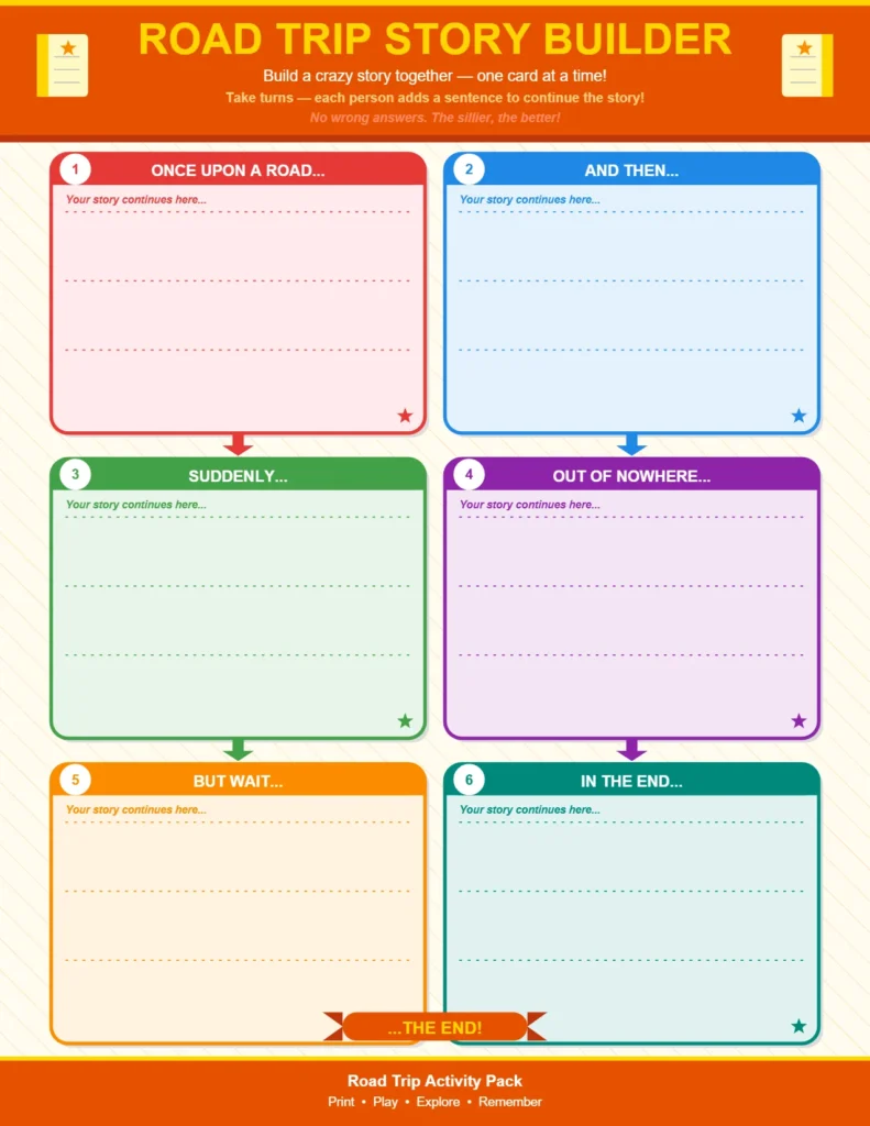 Road Trip Story Builder Printable