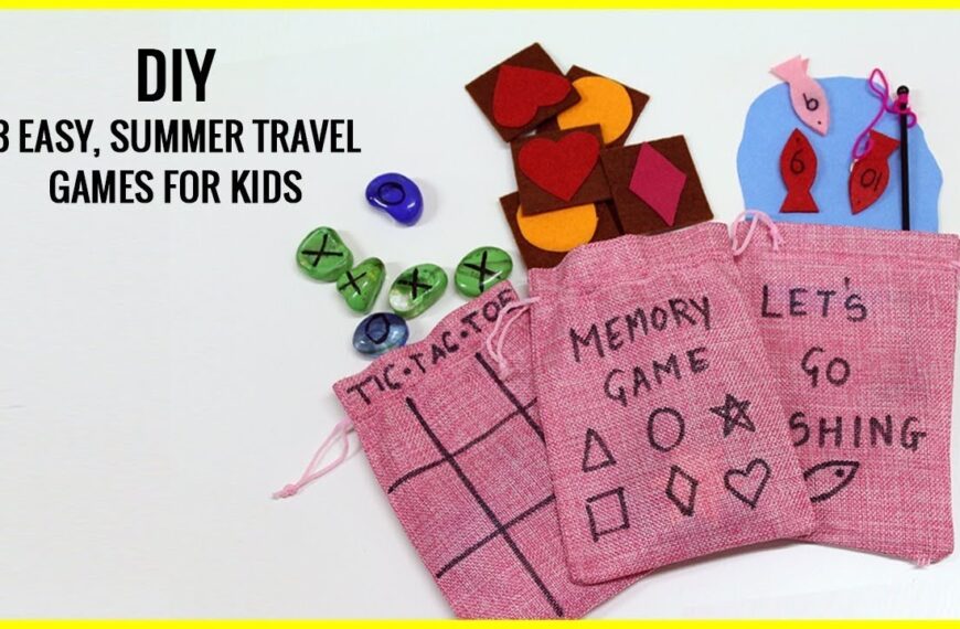 Handmade toddler travel games arranged neatly for a peaceful flight in an airplane cabin.