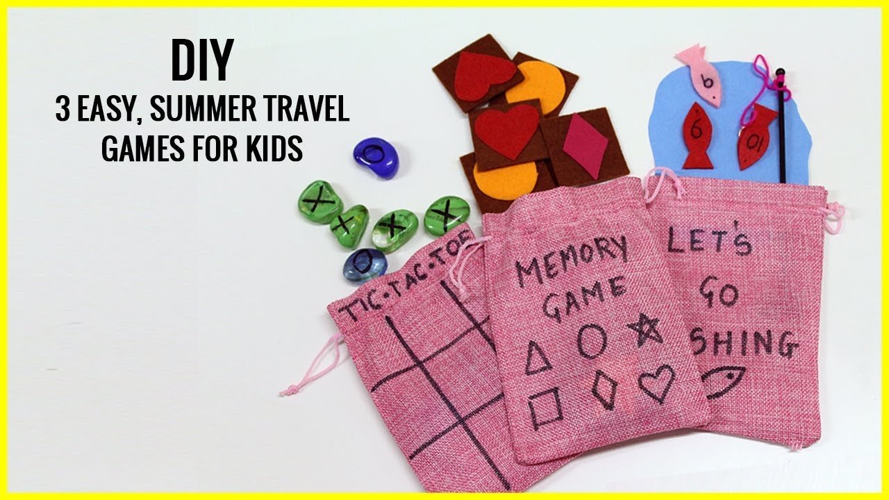 Handmade toddler travel games arranged neatly for a peaceful flight in an airplane cabin.